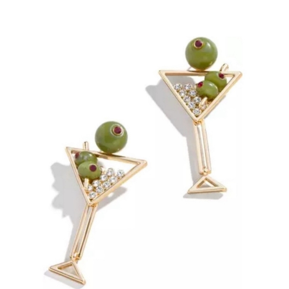 👉✨️Baublebar Brine Time Shaken  Or Stirred Olive Martini / Cocktail Earrings